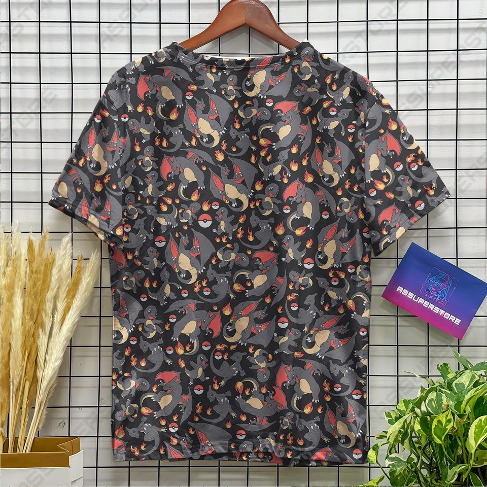 Charizard Charmander Kawaii Trendy Tshirt Charizard Funny Tshirt