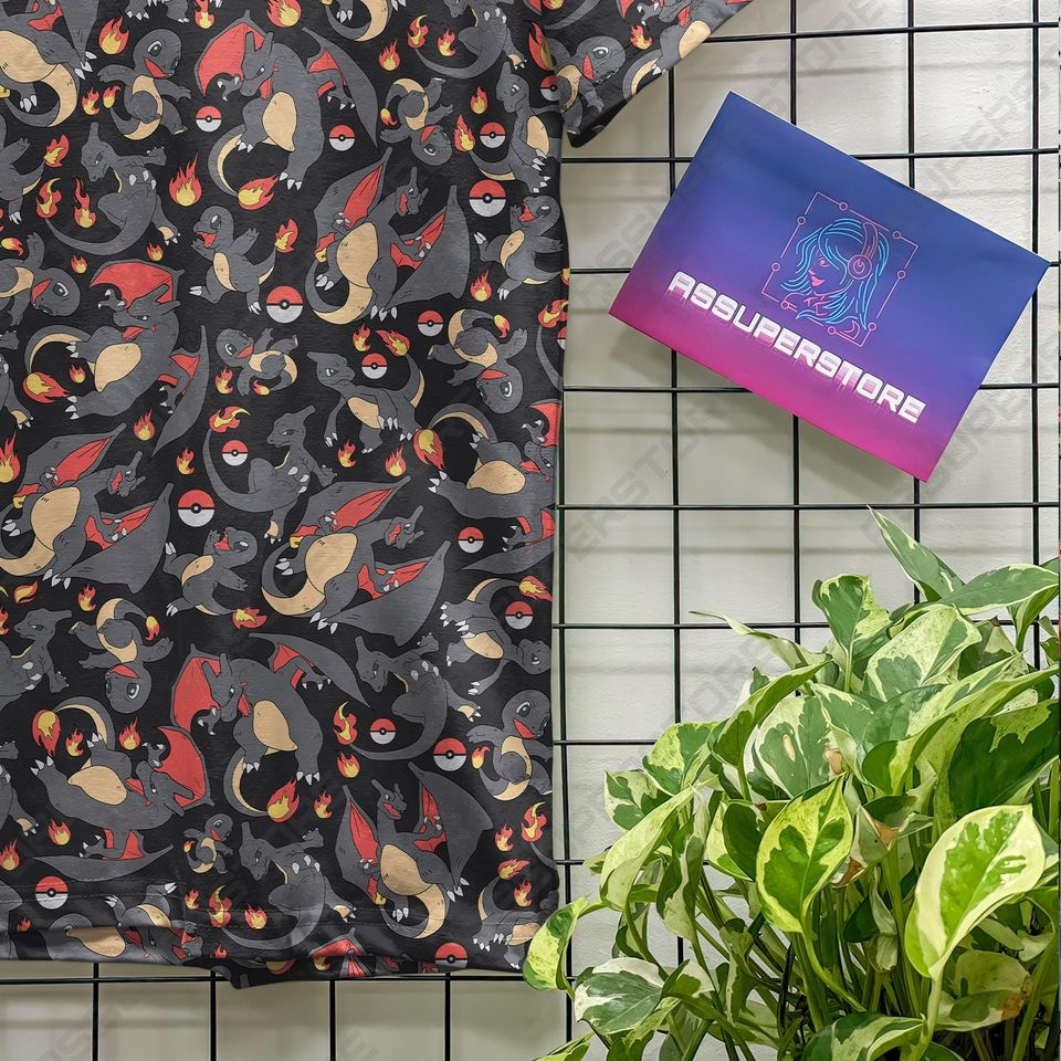 Charizard Charmander Kawaii Trendy Tshirt Charizard Funny Tshirt