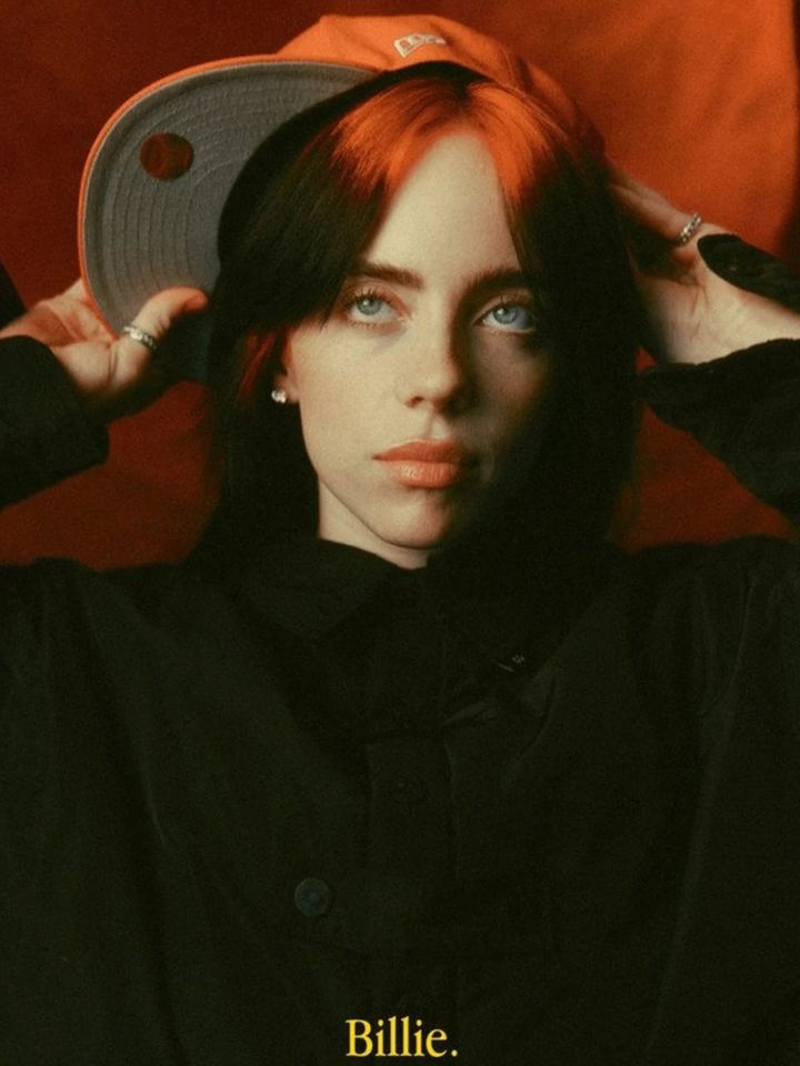 Billie Eilish Red Roots Cap Premium Matte Poster
