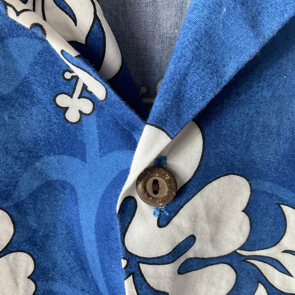 Genuine Pacific Legend Apparel Retro White Hibiscus Hawaiian