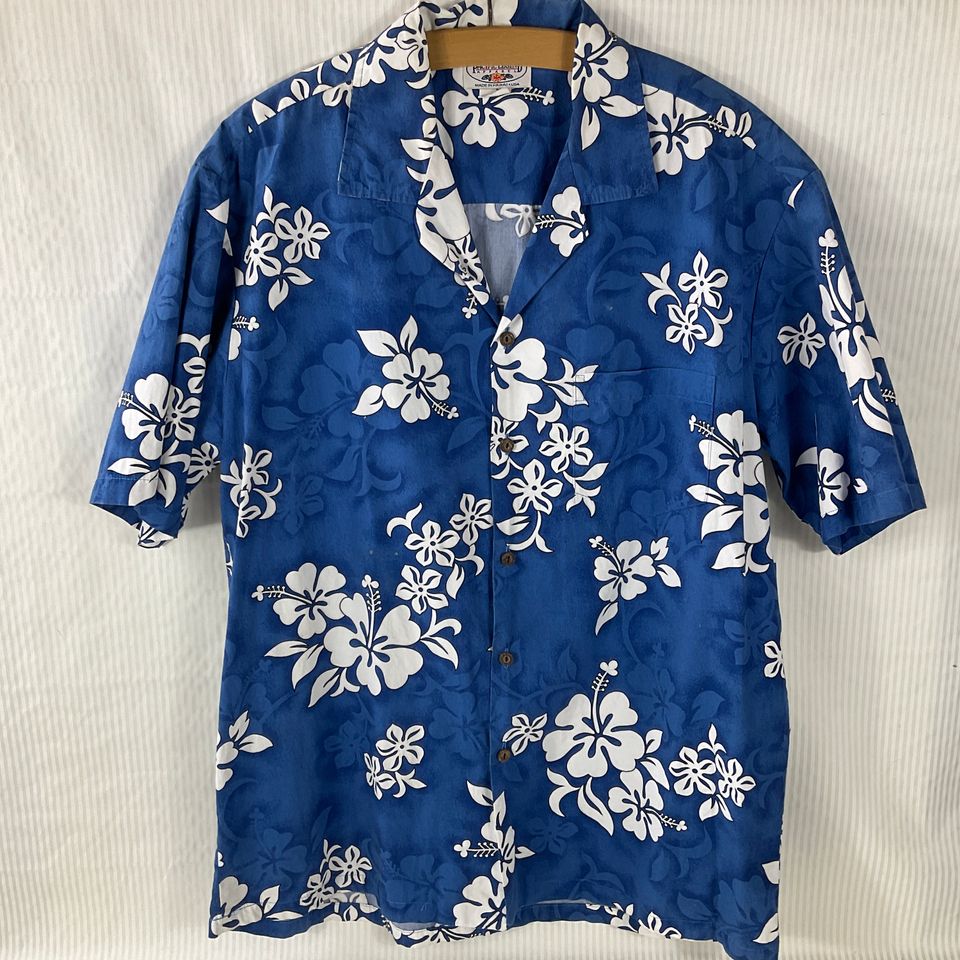 Genuine Pacific Legend Apparel Retro White Hibiscus Hawaiian