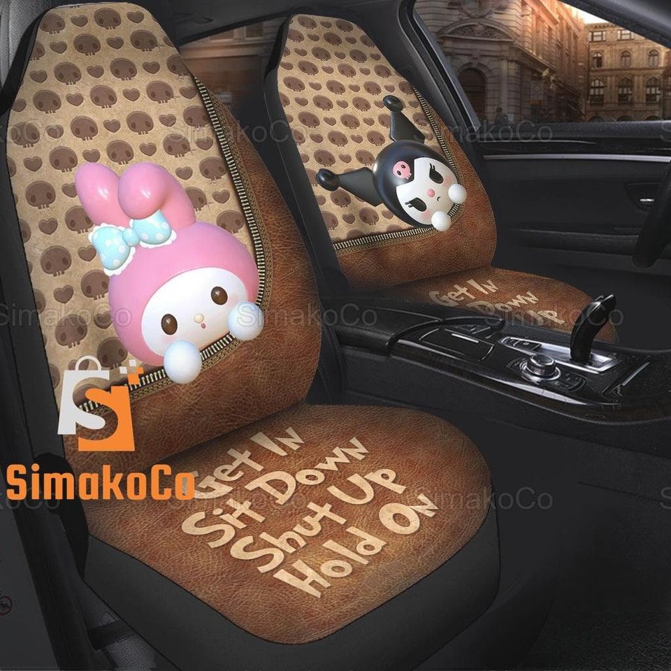 My Melody And Kuromi Car Seat Covers, Car Accessory