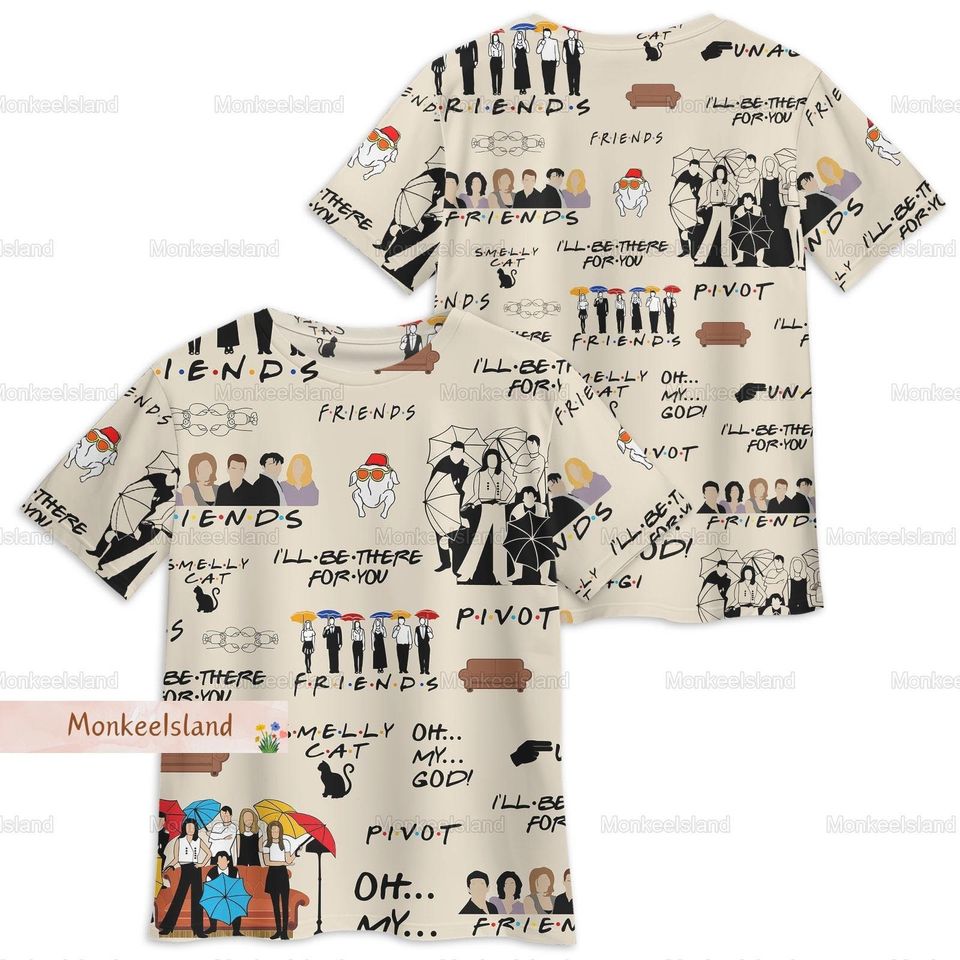 Vintage Friends Series Pajamas, Friends Tv Show Pajamas Set