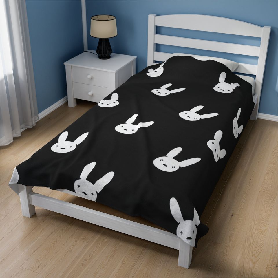 Bad Bunny throw blanket, Bad Bunny Merch