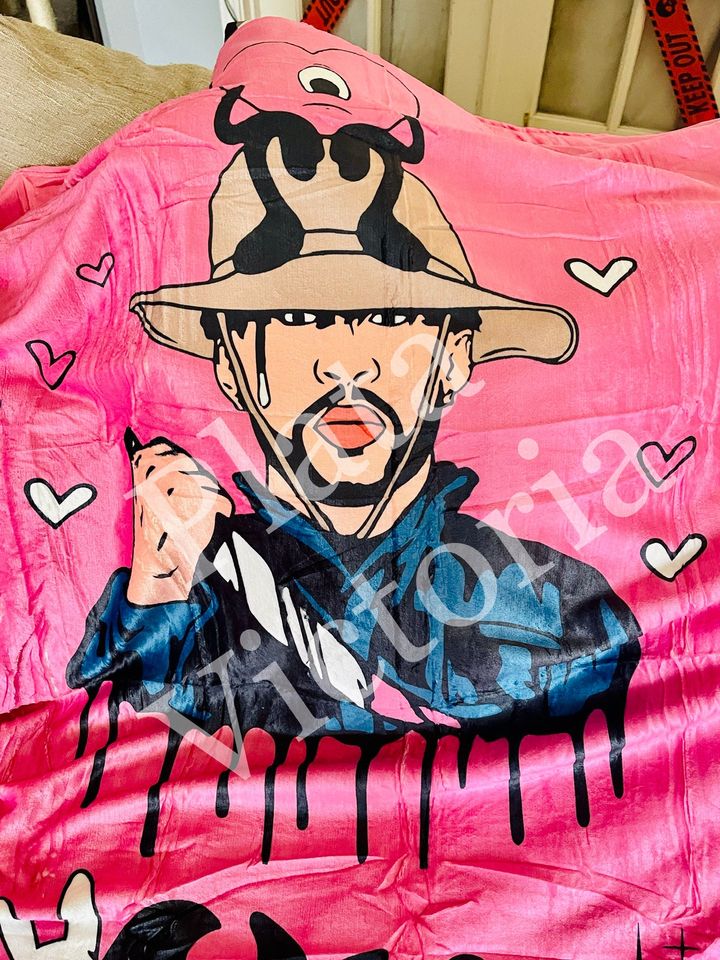 Bad bunny throw blanket, Bad Bunny Merch