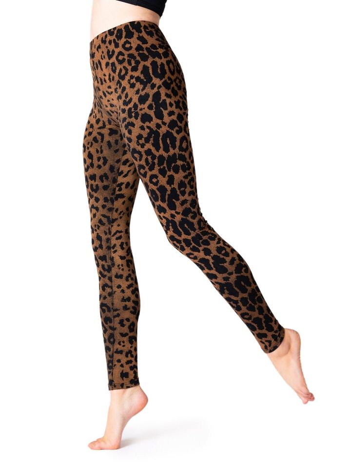 PANASIAM Batik Leggings - Leopard Print - Ecstatic Dance Yoga Goa Boho Festival
