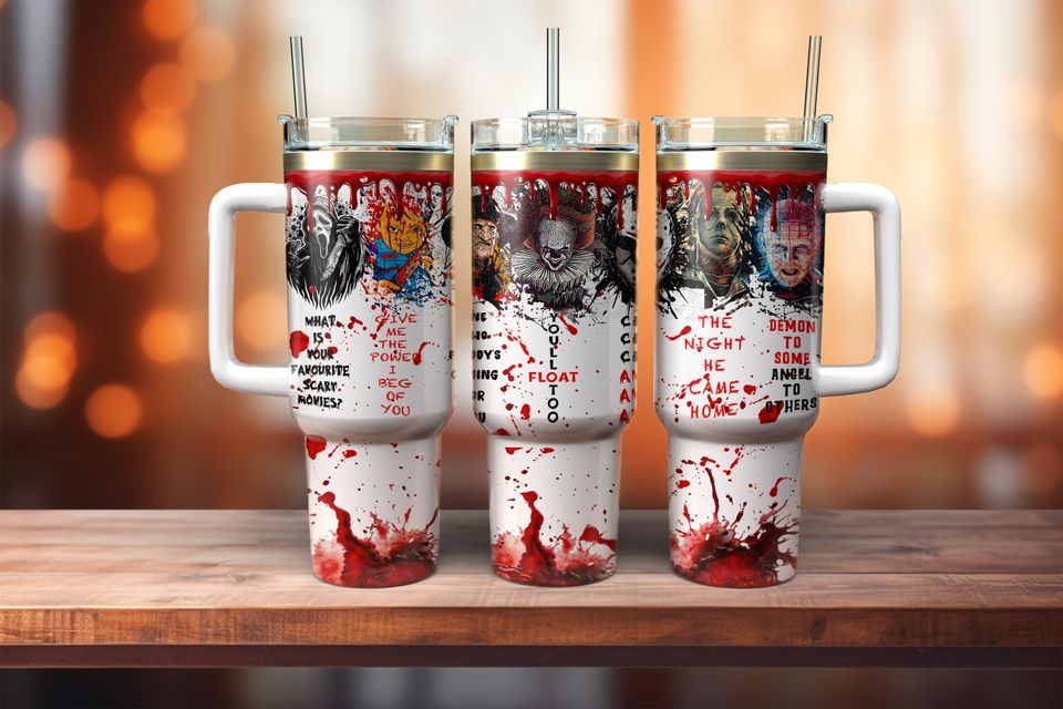 Chucky Halloween Characters Tumbler 40 oz With Handle