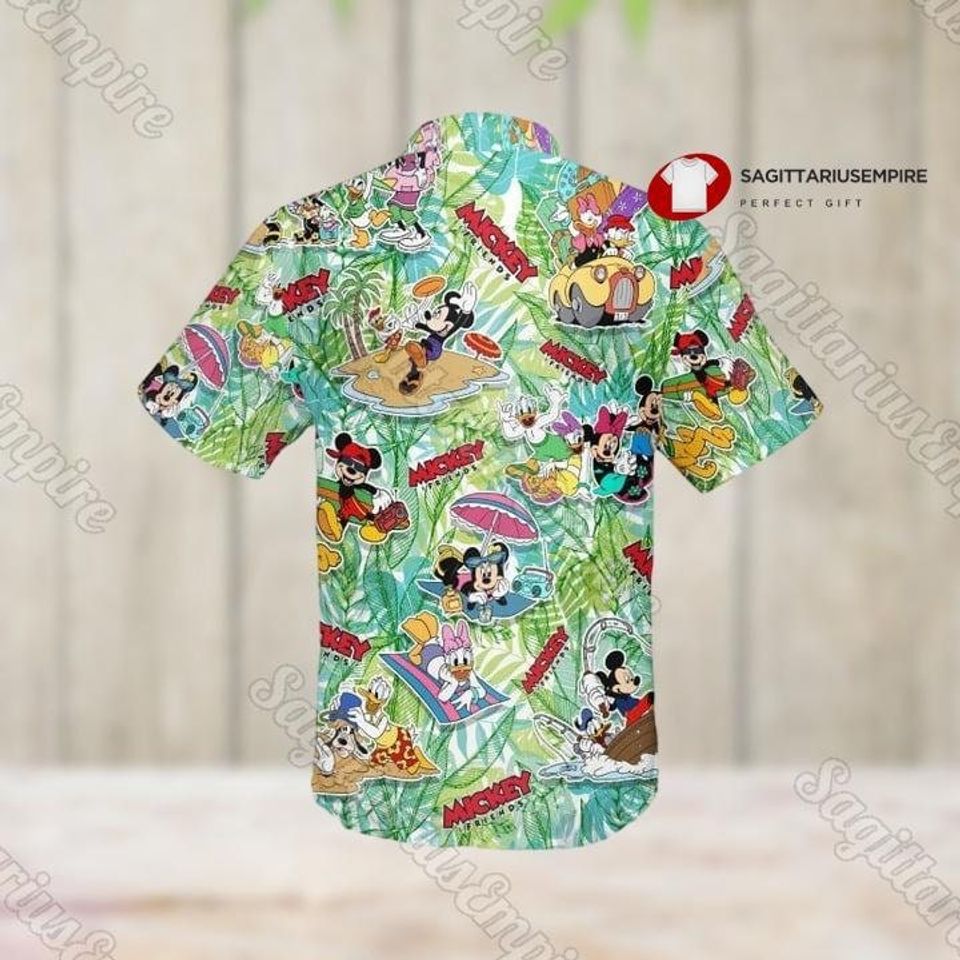 Disney Mickey Mouse Button Shirt And Shorts, Mickey Button Down Shirt