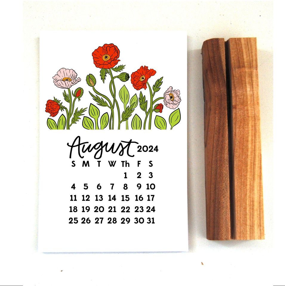 2024 Desk Calendar -  Floral