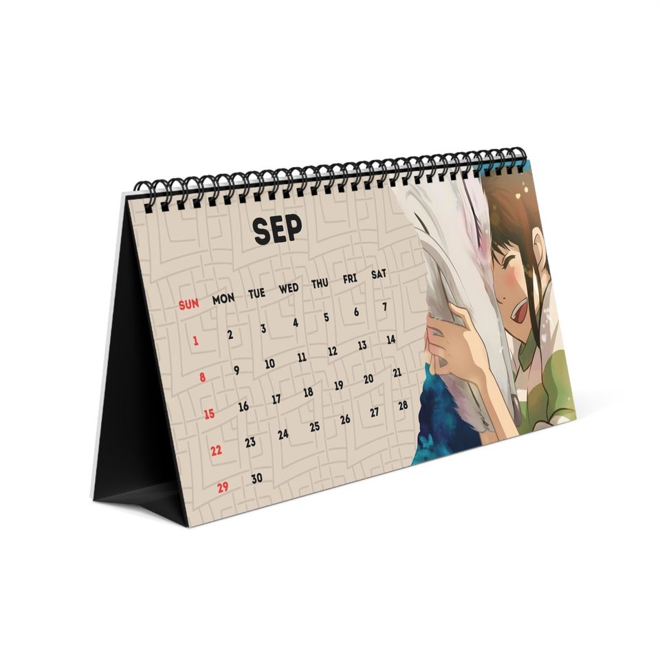 Anime 2024 Desk Calendar | Totoro | Studio Ghibli | Desk Decor