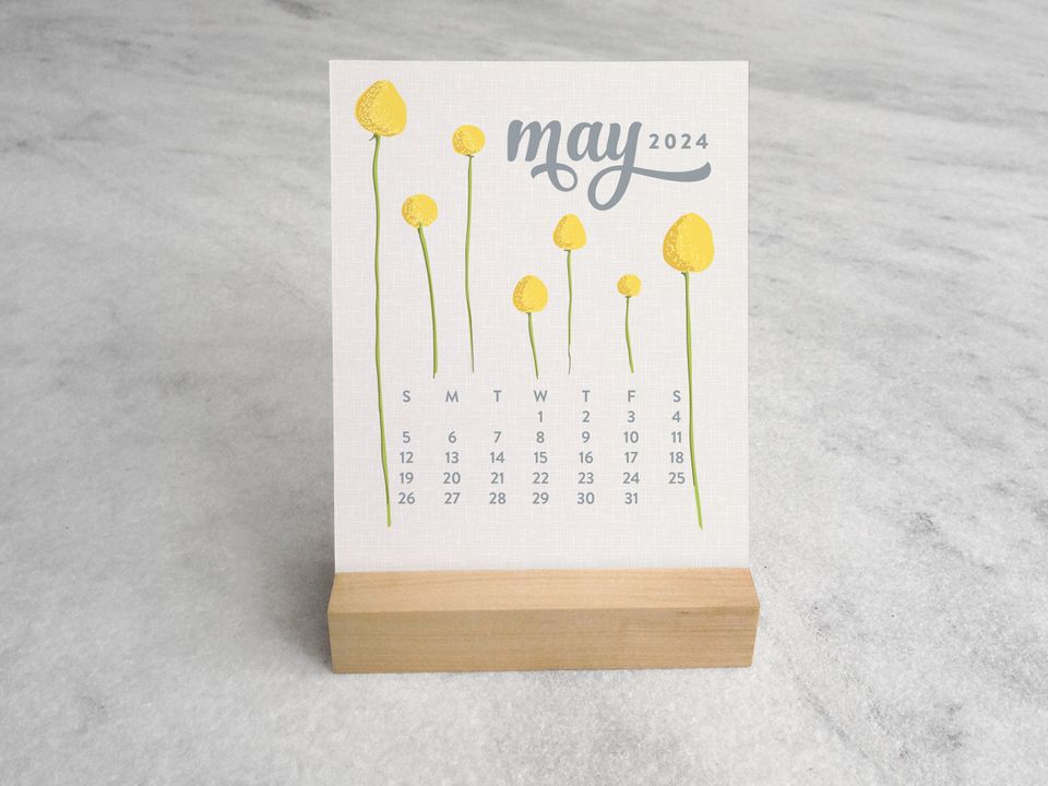Wildflower Desk Calendar 2024