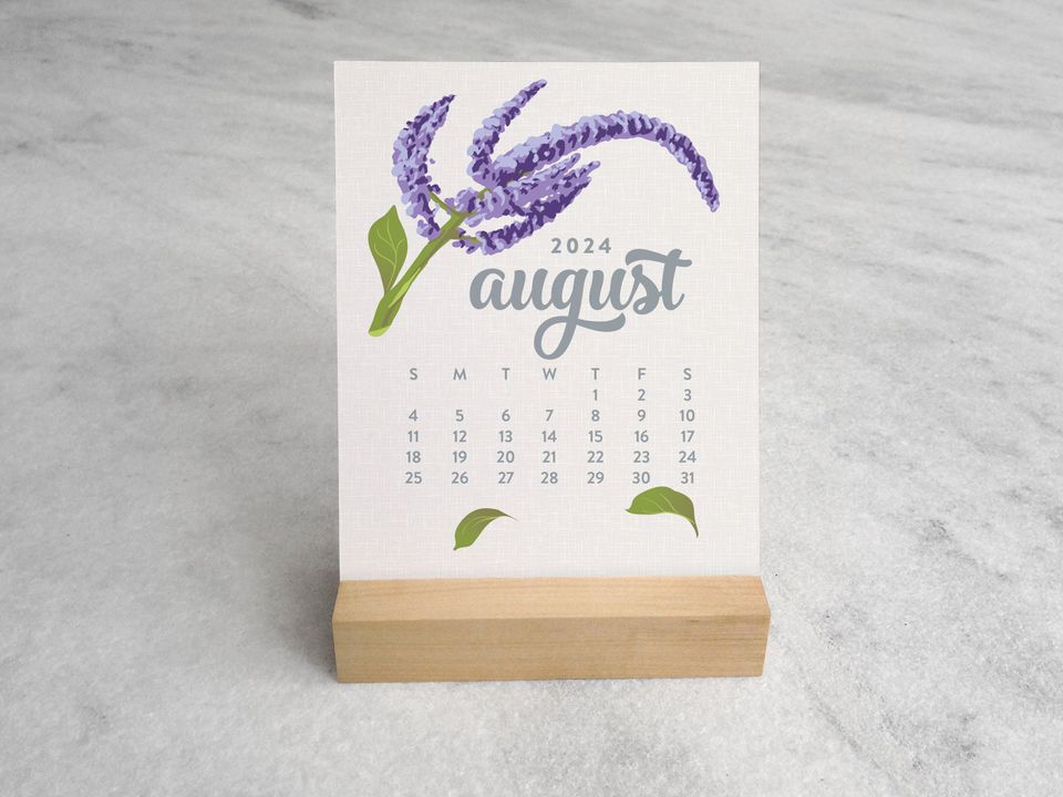 Wildflower Desk Calendar 2024