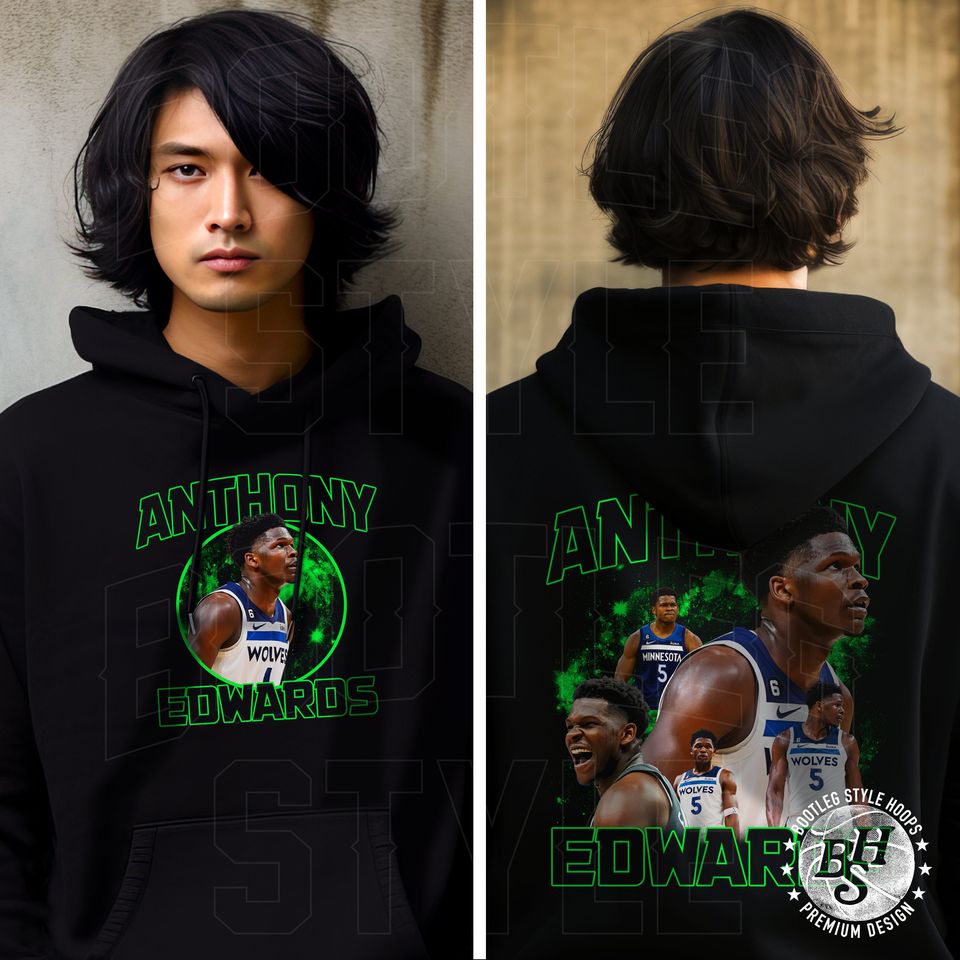 Anthony Edwards 90s Bootleg Style Rap Hoodie for Men Women