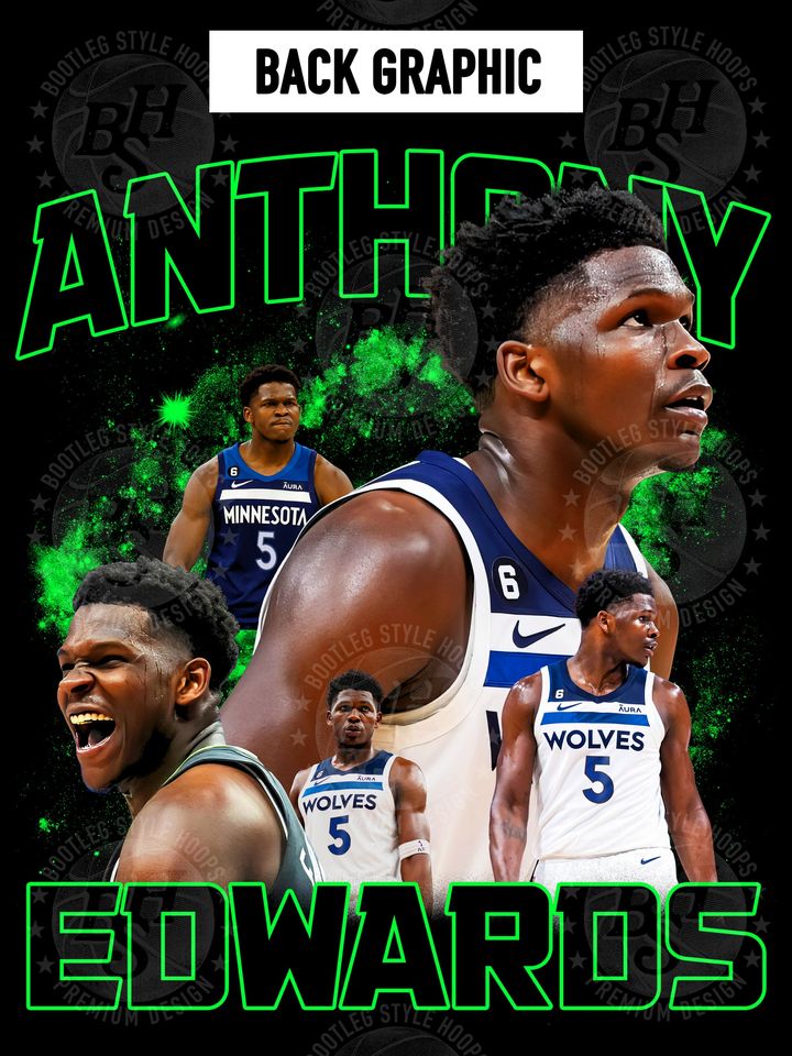 Anthony Edwards 90s Bootleg Style Rap Hoodie for Men Women