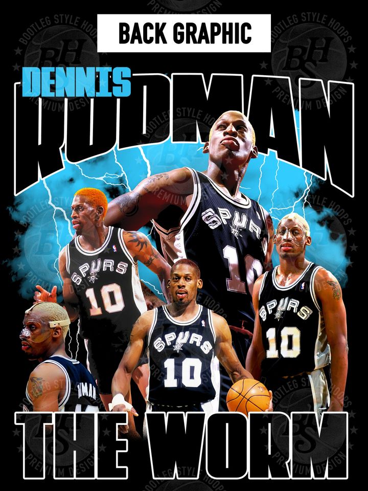 Dennis Rodman Hooded Sweatshirt 90s Bootleg Style Rap