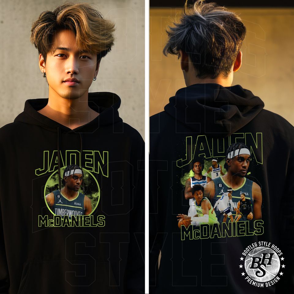 Jaden McDaniels 90s Bootleg Style Rap Hoodie for Men