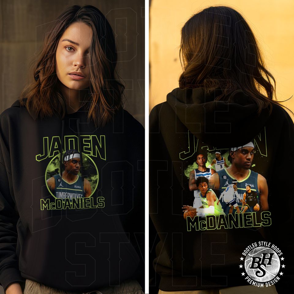 Jaden McDaniels 90s Bootleg Style Rap Hoodie for Men