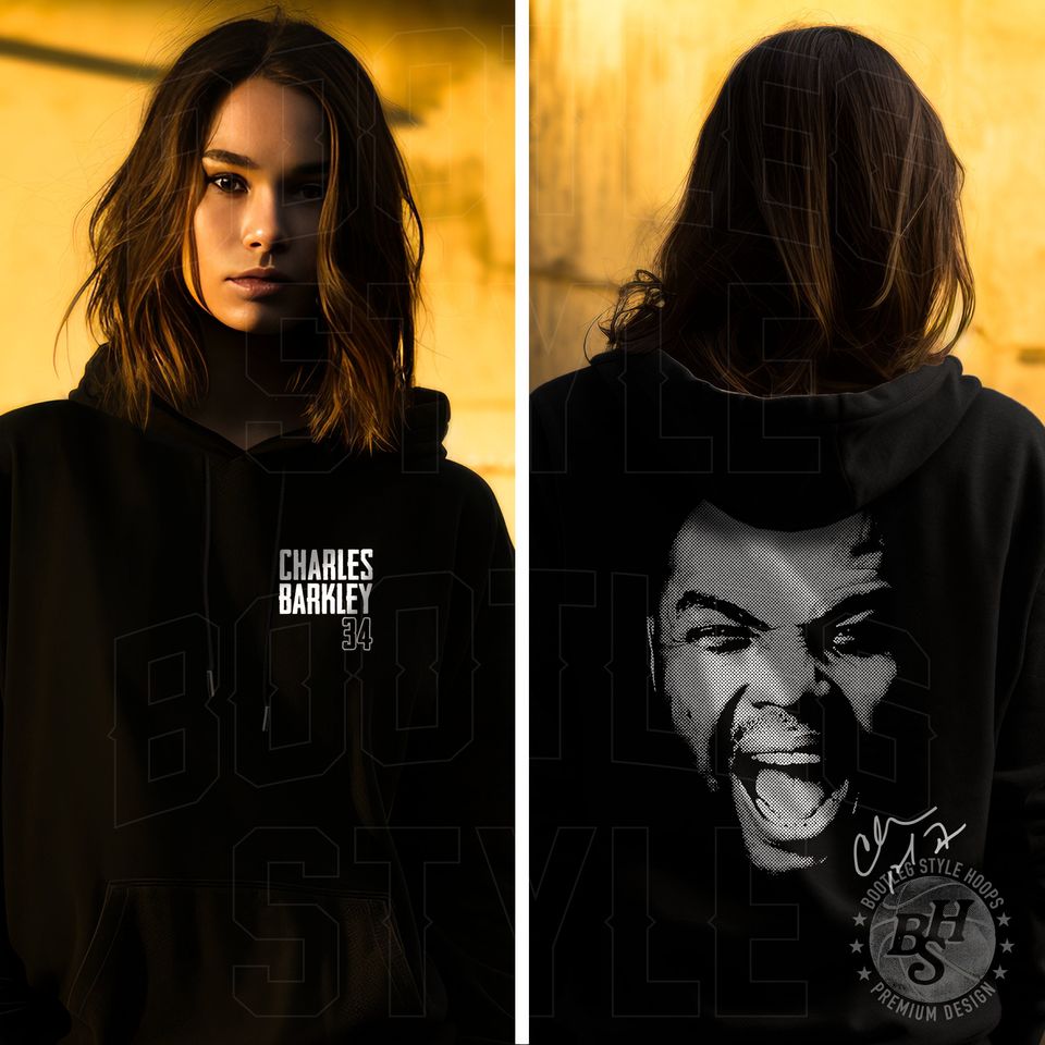Charles Barkley 90s Big Head Bootleg Style Rap Hoodie