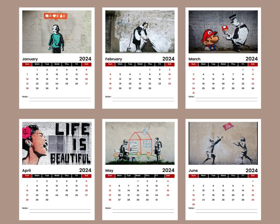 Banksy 2024 Calendar