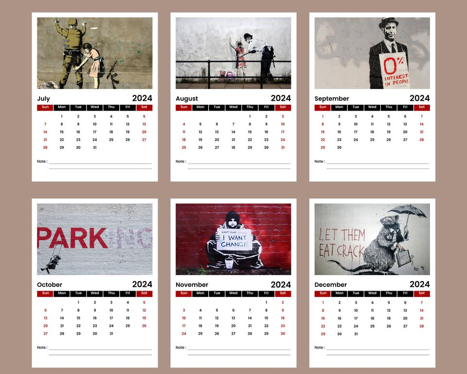 Banksy 2024 Calendar