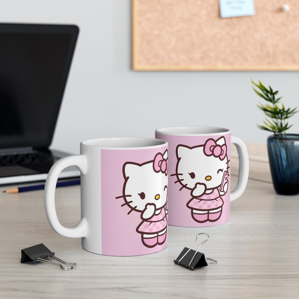 Hello Kitty Kawaii Cat Owner, Cat Mom Gift Coffee Mug