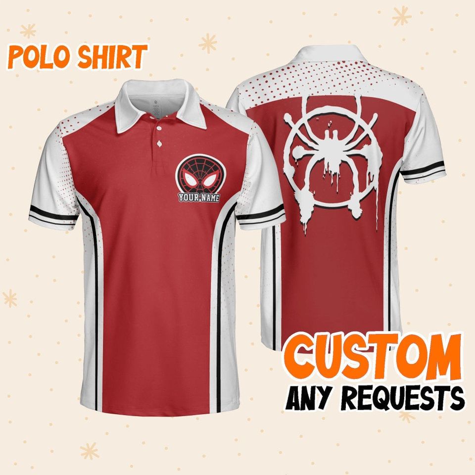 Custom Disney Spiderman Miles Morales Polo Shirt