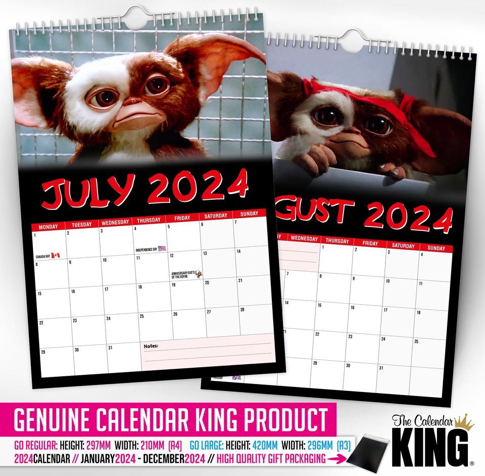 Gizmo - 2024 Wall Calendar, Creative, Gift Idea, Present, Novelty