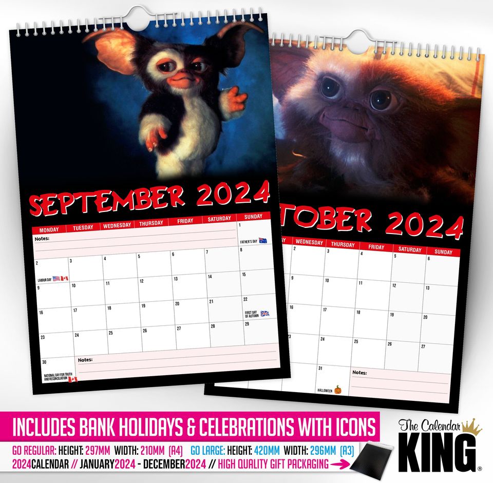 Gizmo - 2024 Wall Calendar, Creative, Gift Idea, Present, Novelty