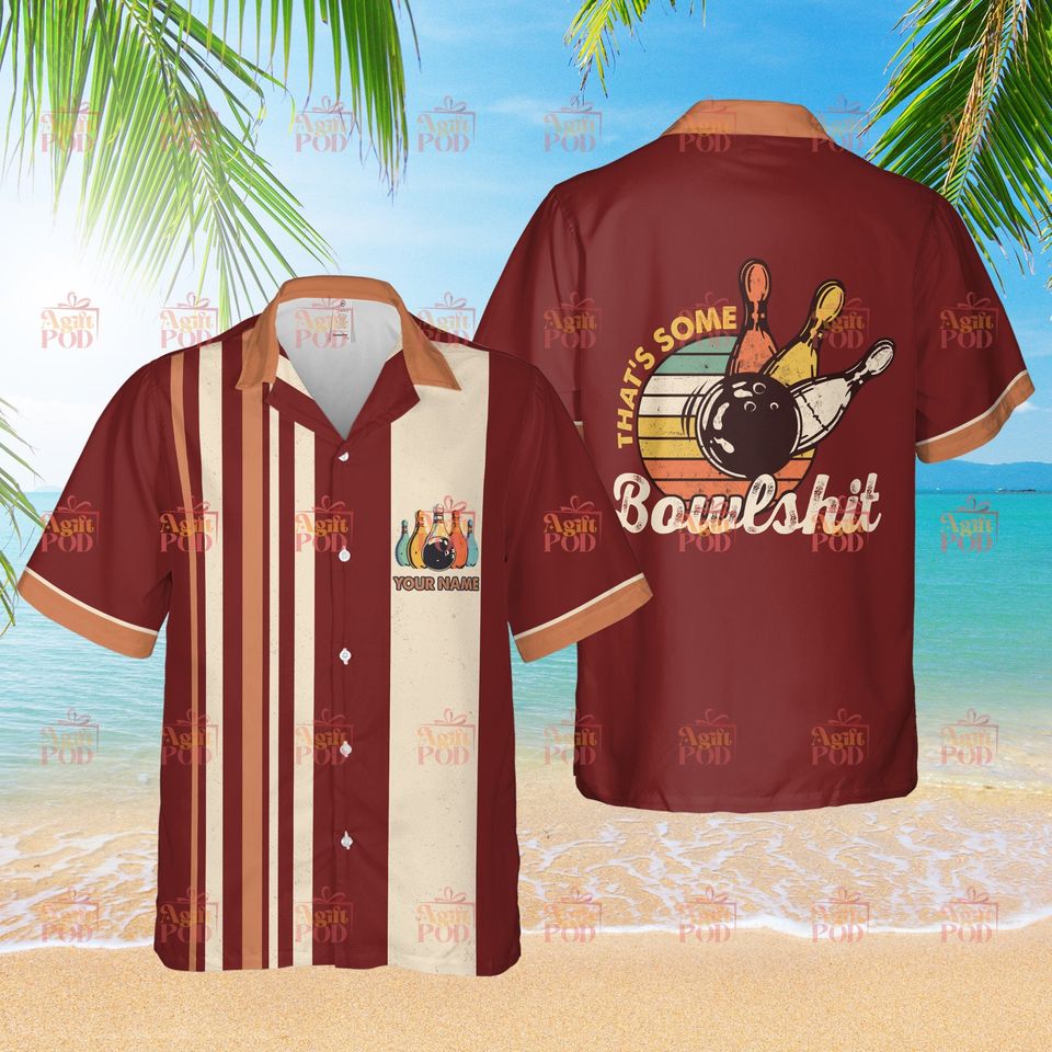 Personalized Bowling Hawaiian Shirt Custom Bowling Shirt