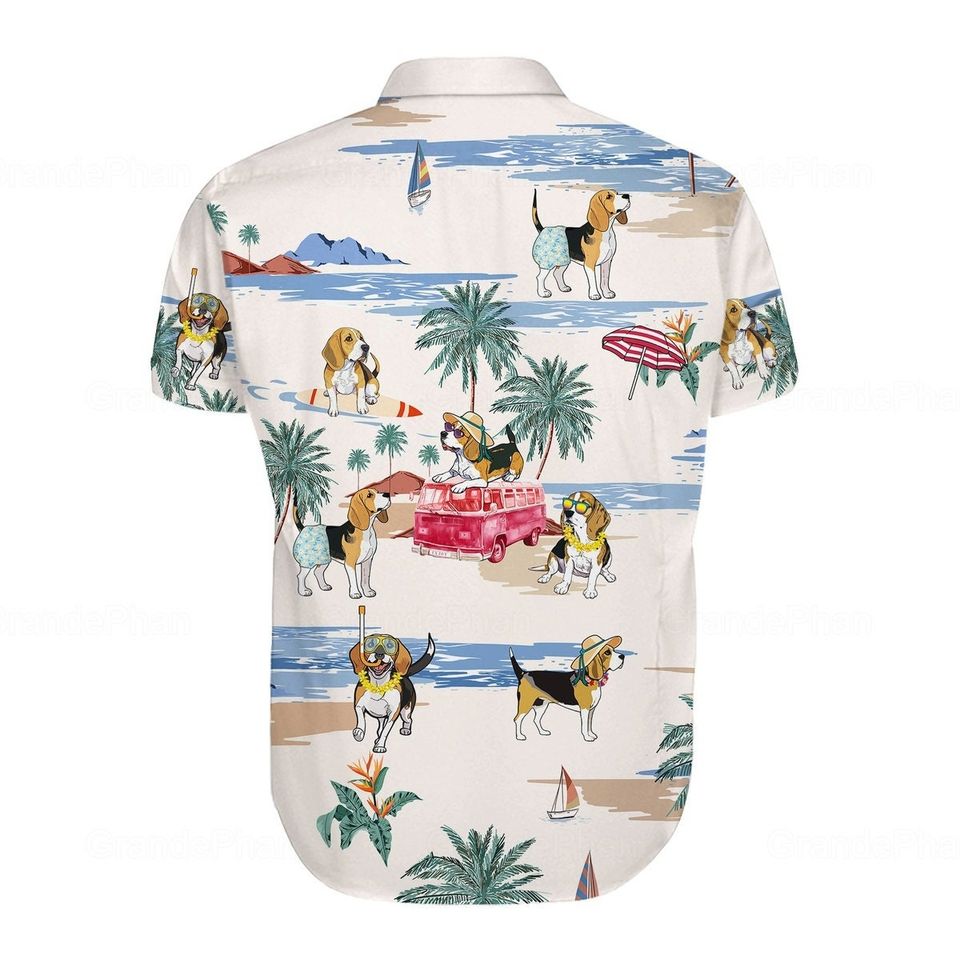 Beagle Hawaiian Shirt, Beagle Button Up Shirt, Beagle Lover Shirt