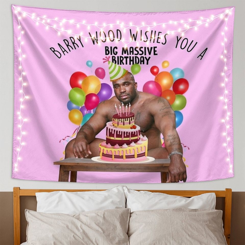 Happy Birthday from Barry Wood Tapestry Boutique Wall Hanging Tapestry