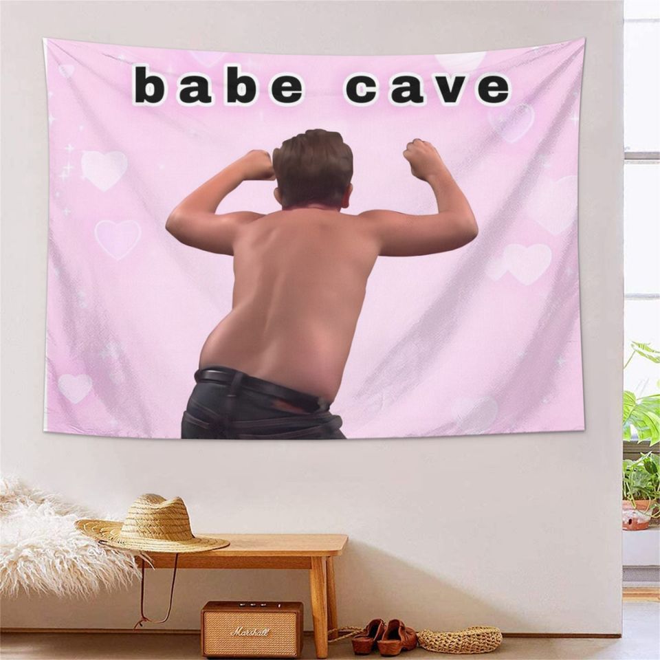 Gibby Babe Cave Tapestry Funny meme Wall Tapestry Art Wall Hanging Tapestry
