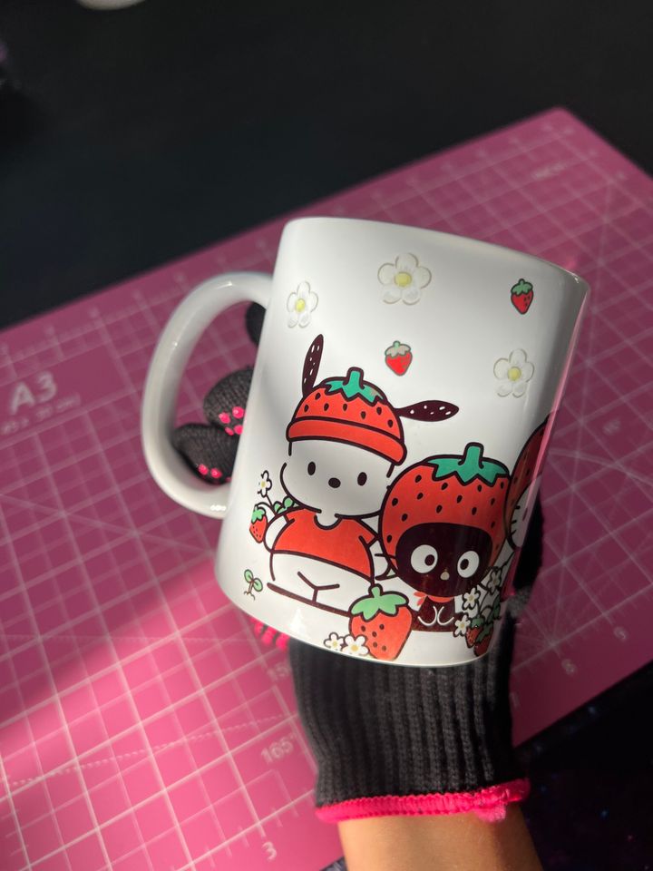 Kawaii Hello Kitty Cute Strawberry Ceramic Coffee Tea Mug