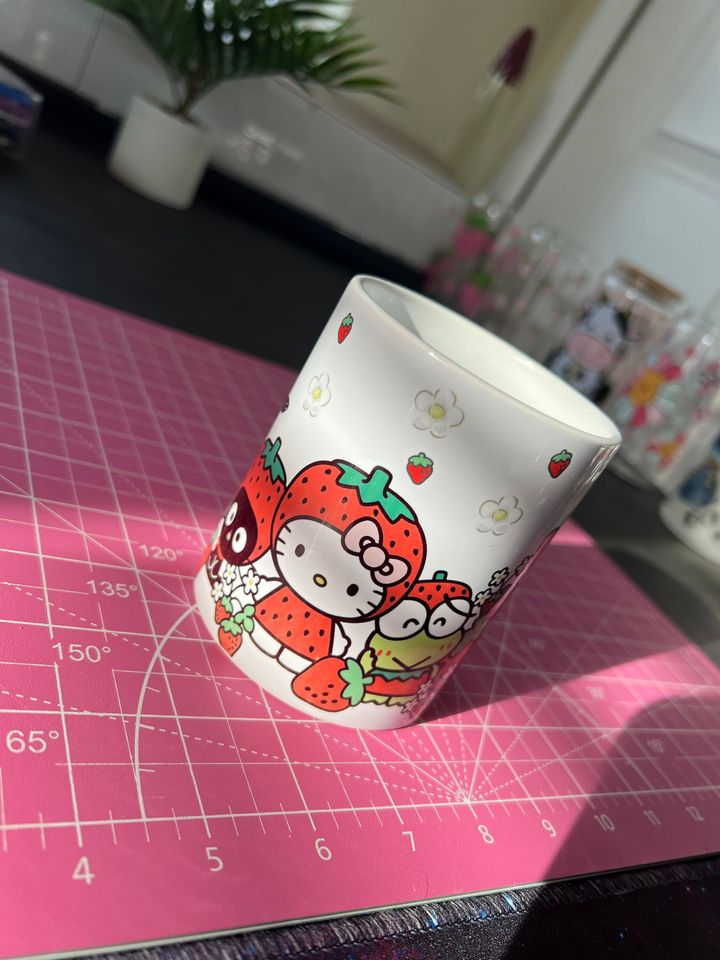 Kawaii Hello Kitty Cute Strawberry Ceramic Coffee Tea Mug