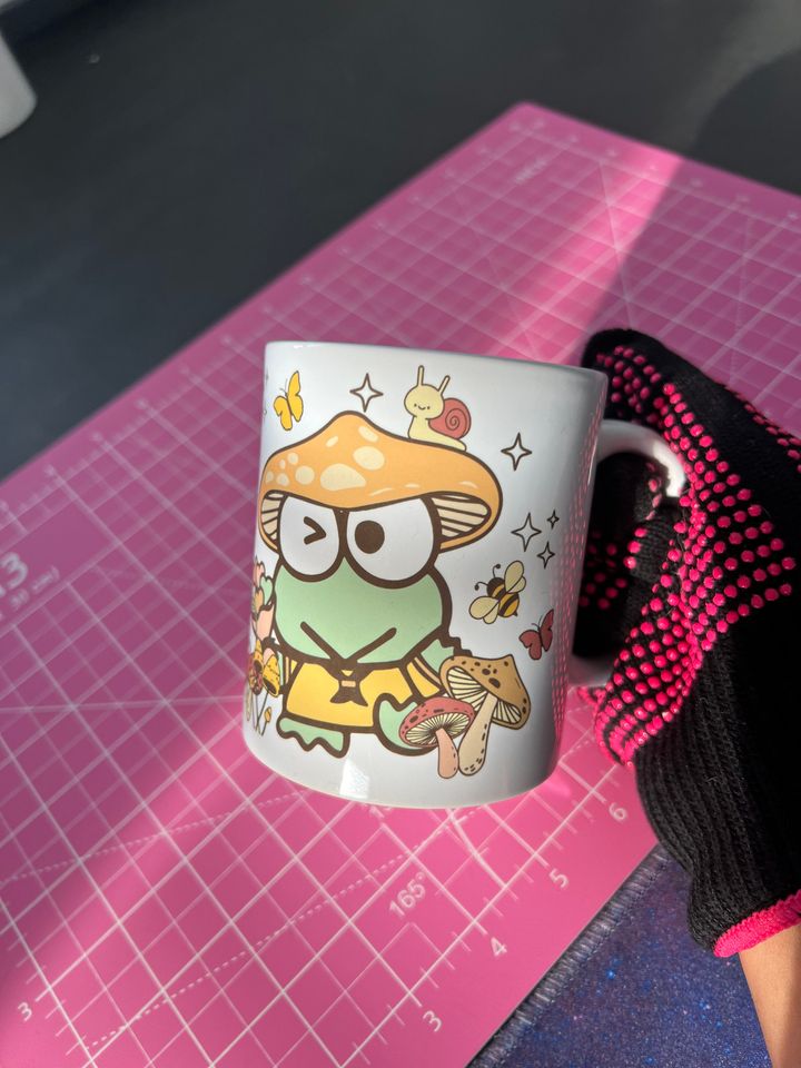 Cottagecore Kawaii Hello Kitty and Kerop Ceramic Coffee Tea Mug