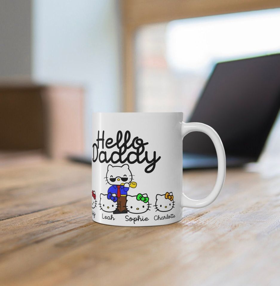 Saniro Friends Gift For Daughters Hello Kitty Hello Daddy Mug