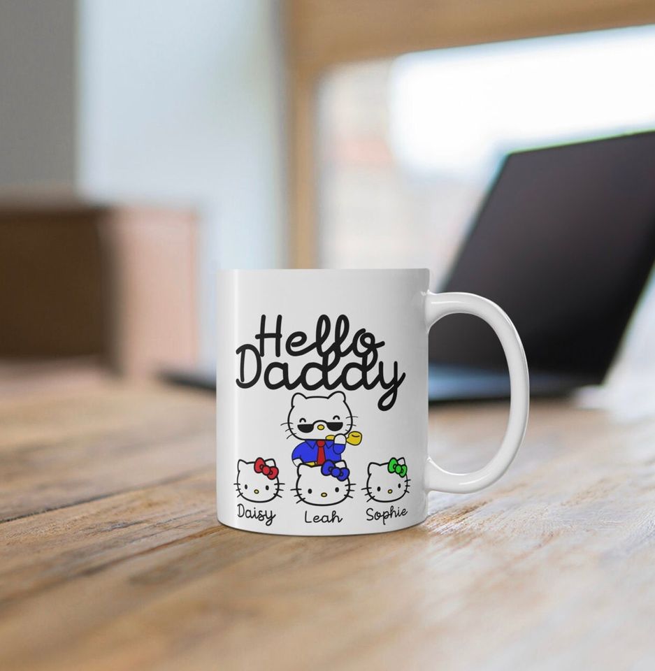 Saniro Friends Gift For Daughters Hello Kitty Hello Daddy Mug