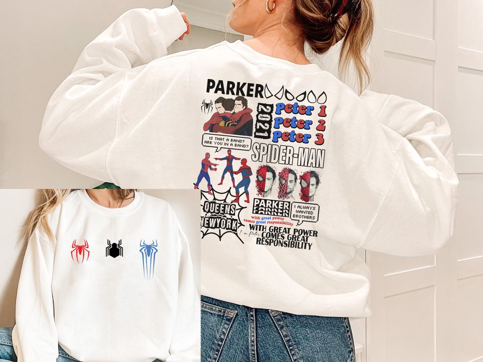 Spiderman Marvel No Way Home Avengers Double Sided Sweatshirt