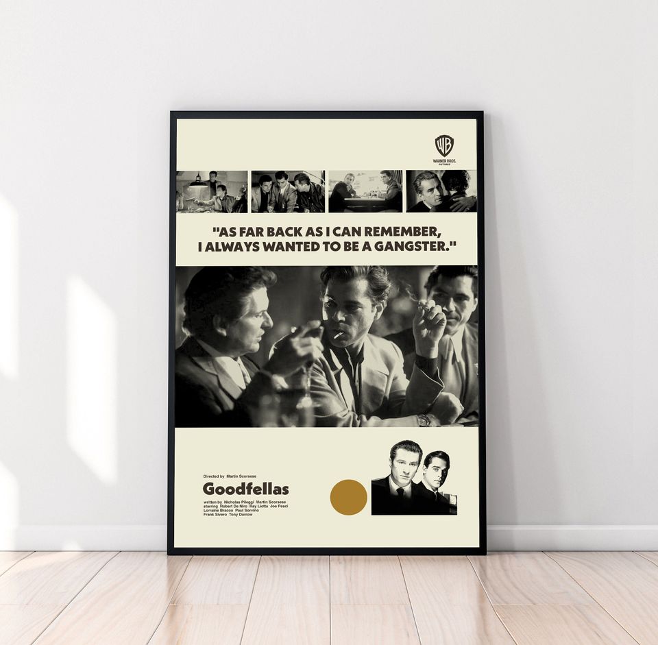 Goodfellas Poster, Goodfellas Movie, Martin Scorsese, Minimalist Poster, Retro Movie Poster, Vintage Poster
