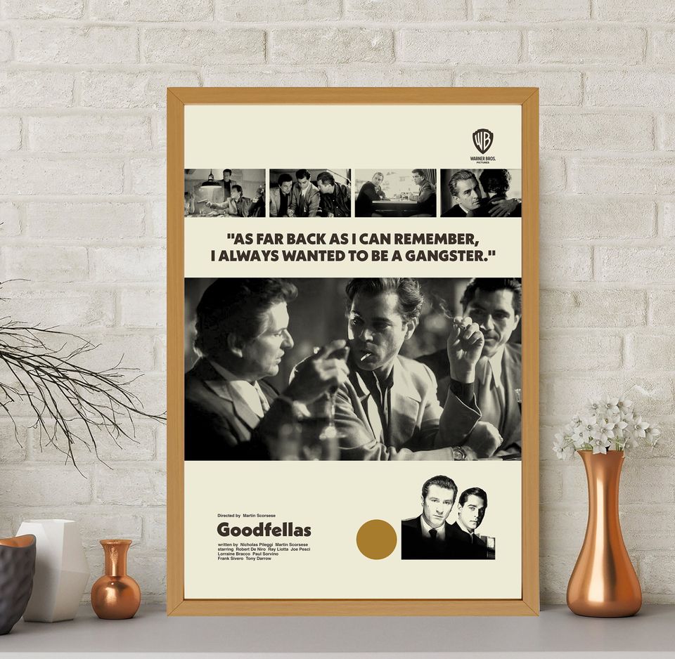 Goodfellas Poster, Goodfellas Movie, Martin Scorsese, Minimalist Poster, Retro Movie Poster, Vintage Poster