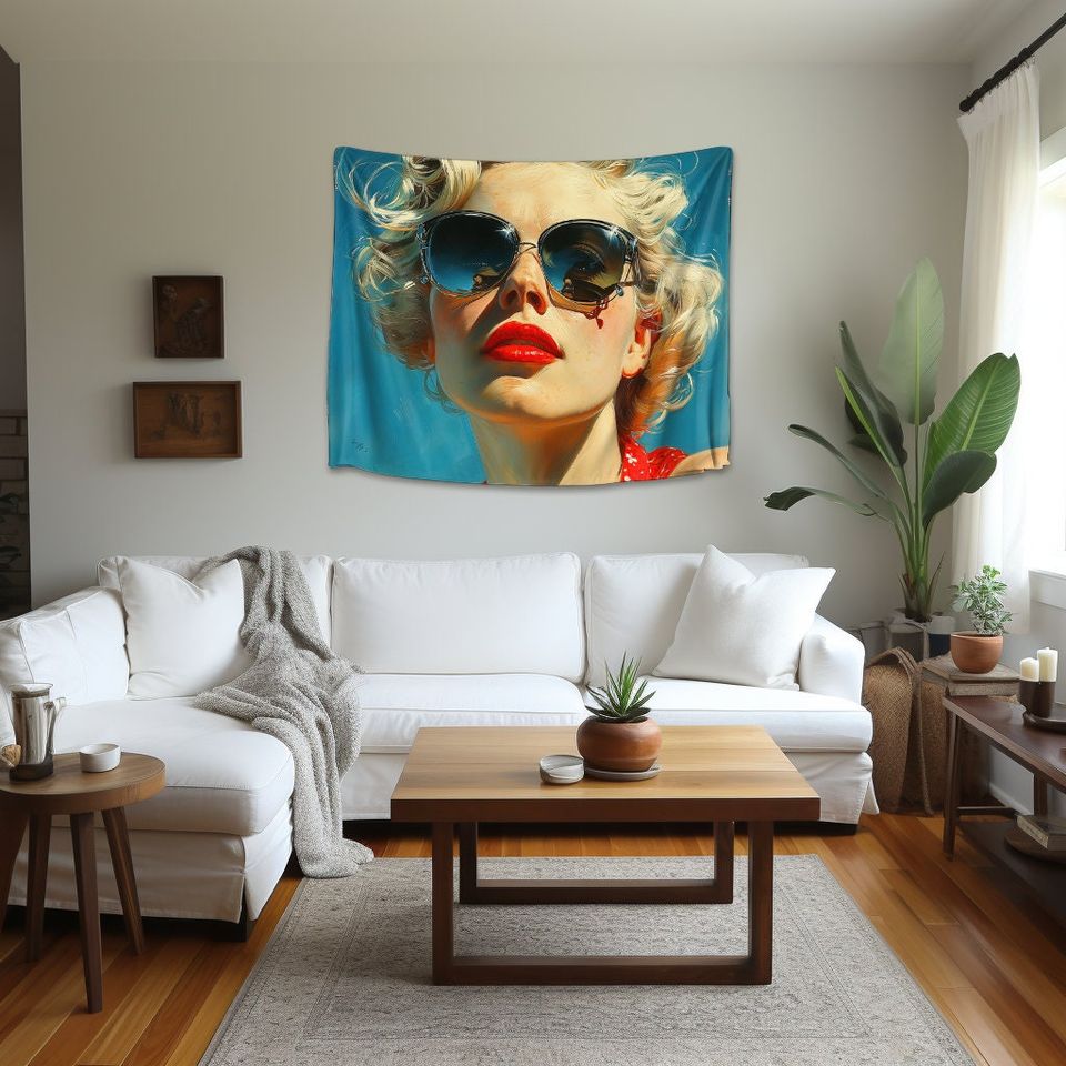 Marilyn Monroe Wall Tapestry, Tapestry Wall Decor, Marilyn Monroe