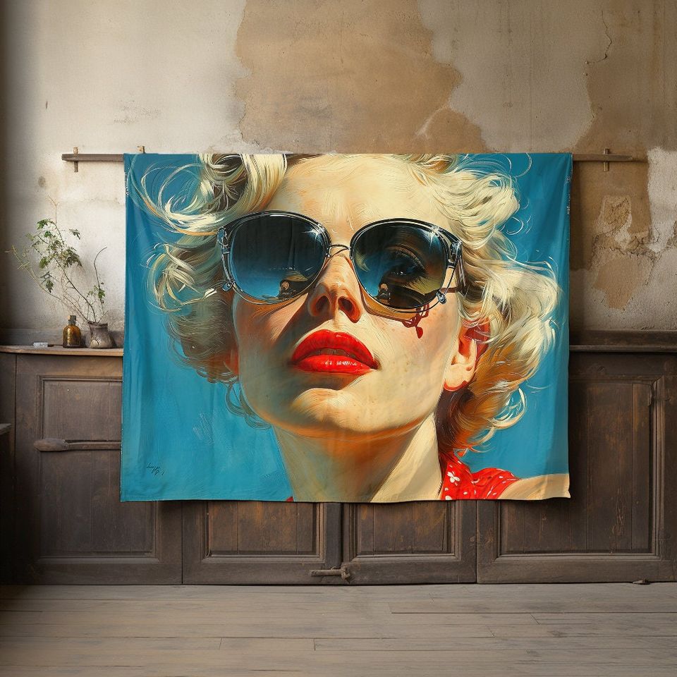 Marilyn Monroe Wall Tapestry, Tapestry Wall Decor, Marilyn Monroe