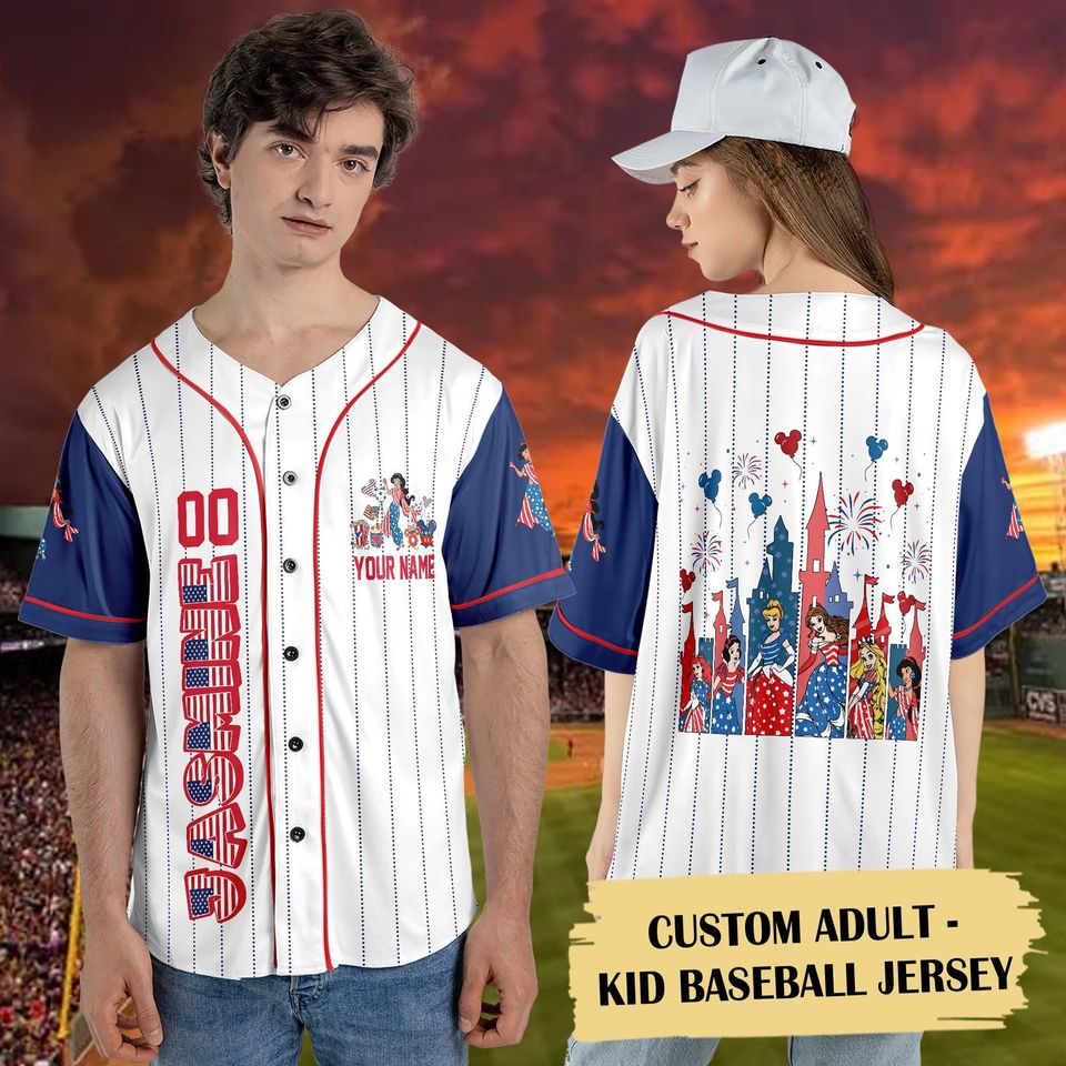 Personalized Snow Skin Red Lip Princess 4th July Sport Jersey