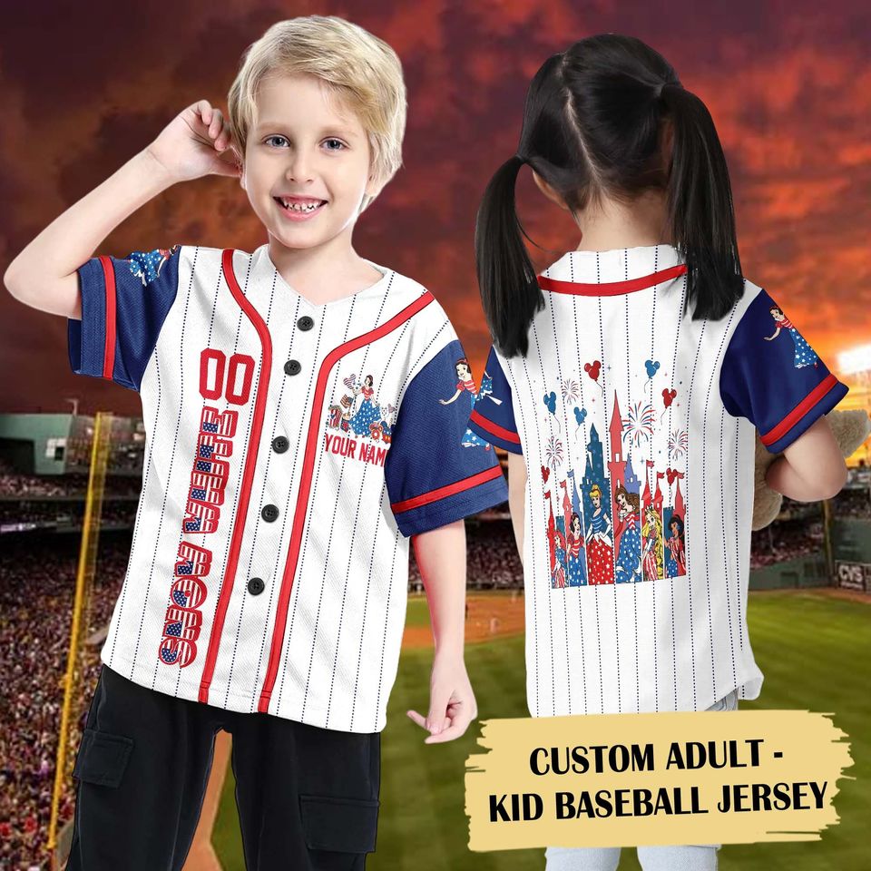 Personalized Snow Skin Red Lip Princess 4th July Sport Jersey