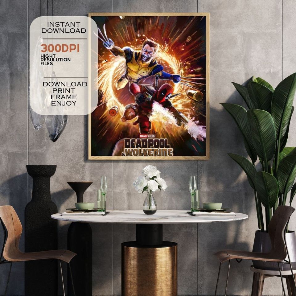 Deadpool and Wolverine - High Quality Canvas Wall Art