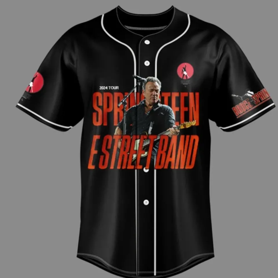 Bruce Springsteen E Street Band Tour 2024 3D Print Baseball Jersey Shirts