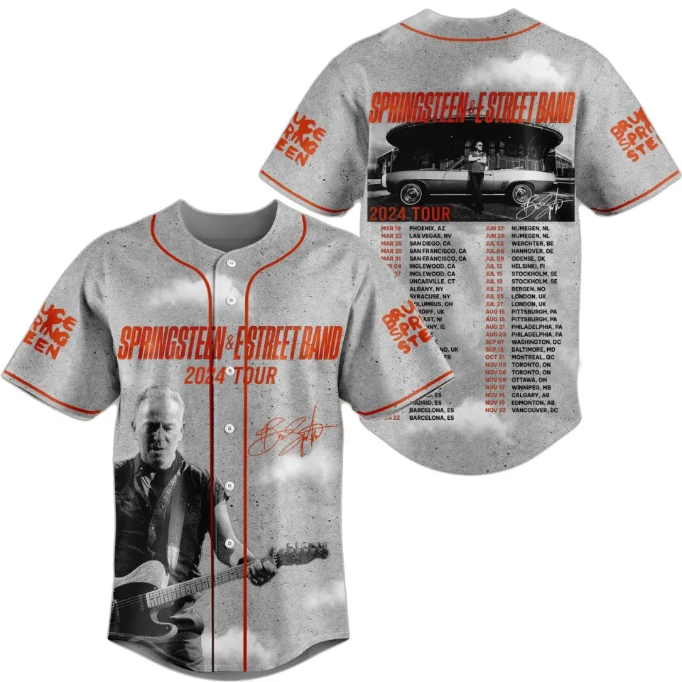 Bruce Springsteen E Street Band Tour 2024 Baseball Jersey Shirts