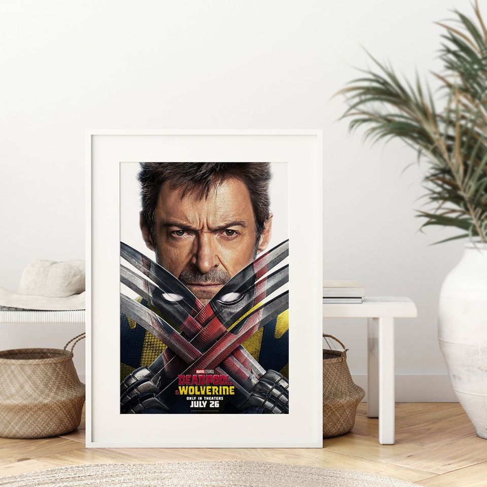 Deadpool & Wolverine Movie Poster Print, Canvas Wall Art