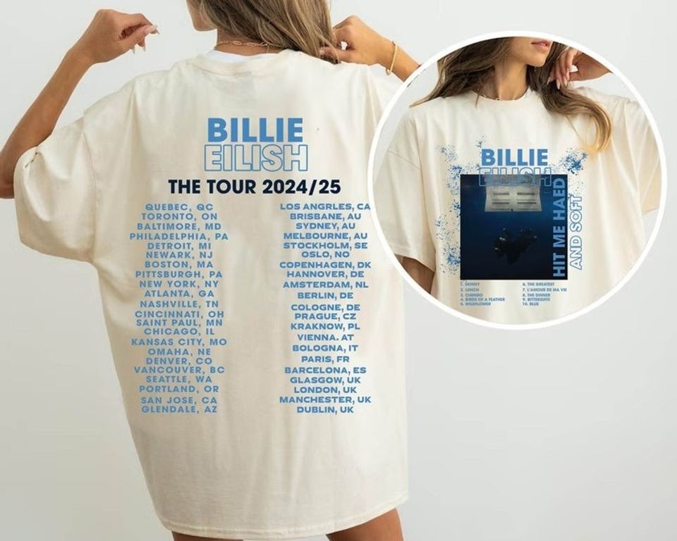 Billie Eilish Hit Me Hard And Soft Concert Two Sides Shirt