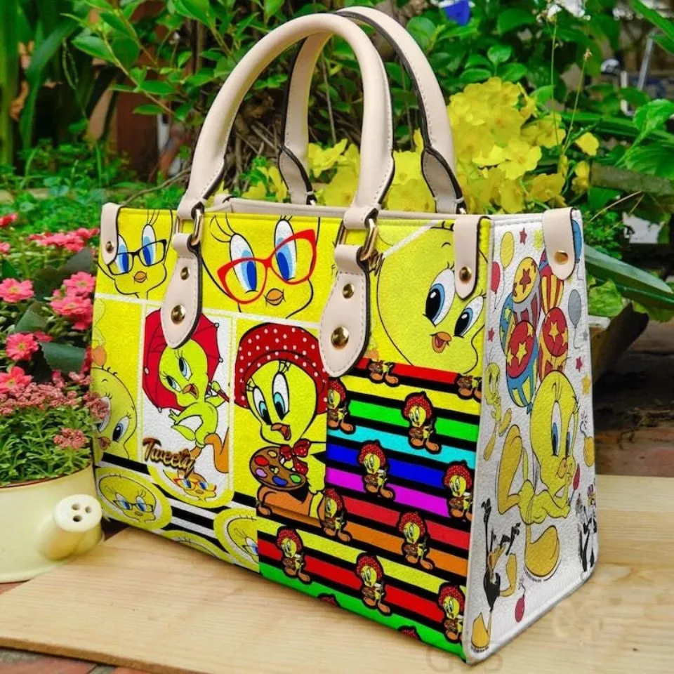 Tweety Bird Leather Handbag  Tweety Lover's Handbag